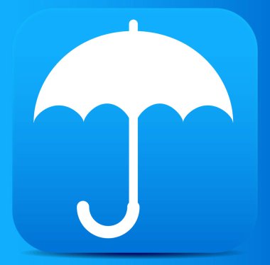 Mavi arka planda şemsiye işareti