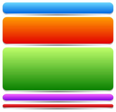 Farklı düğme, banner şekiller, barlar