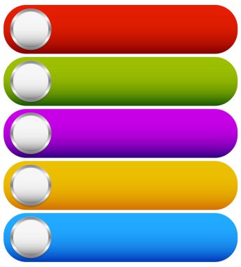 Parlak, parlak düğmeler, afiş veya çubukları