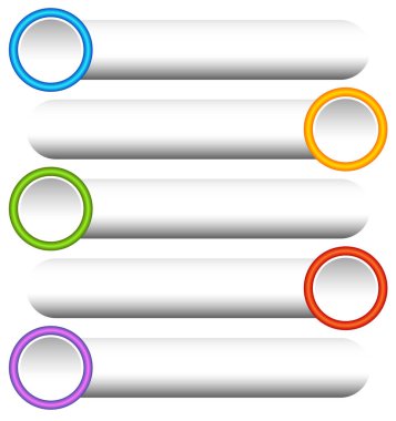 Renkli yuvarlak düğmesi, afiş arka planlar. Vektör grafikleri.