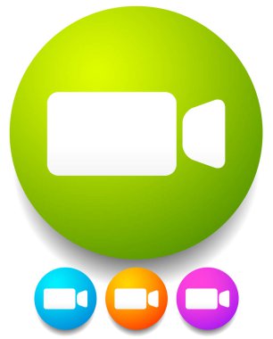 Küçük, kompakt video kamera ile yuvarlak simge, Handycam symbol ICO