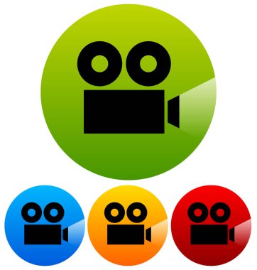 kamera simgeleri sanatsal raster illüstrasyon ayarlamak