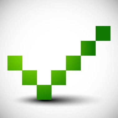 Yeşil onay işareti, Tick işareti. Doğru, sağ, onay, affir