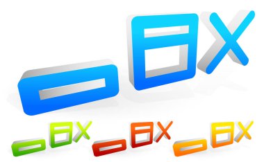 Bir yazılım penceresinin menü çubuğundan pencere denetim düğmeleri. M