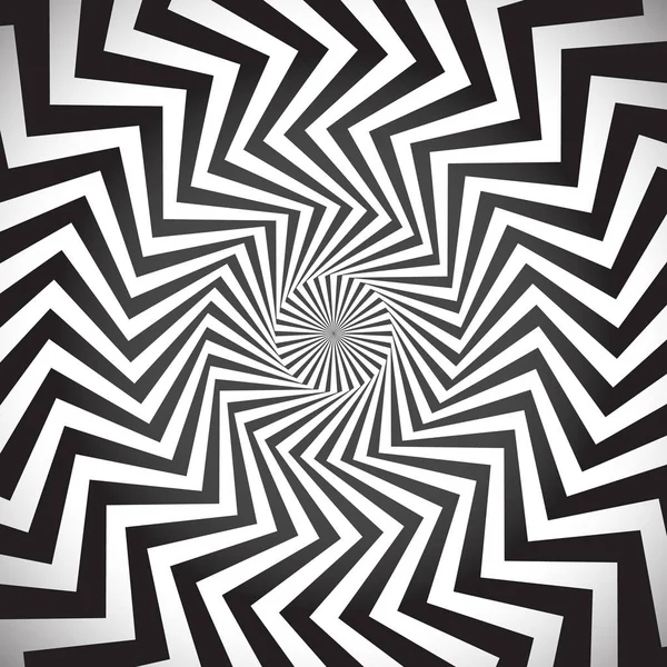 Eckige Spiralhintergrund. Whirlpool, Hypnose, Strahlen, Rotation, — Stockfoto