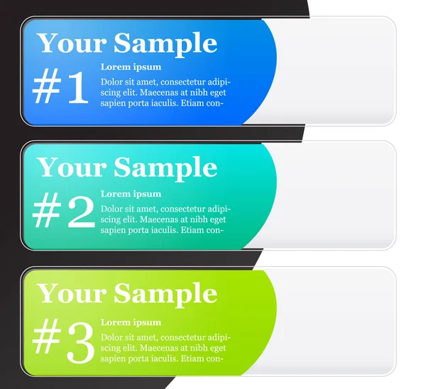 Numbered Banner Templates — Stock Photo, Image