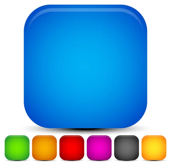Bright, vivid rounded square backgrounds. 7 colors. — Stock Photo, Image