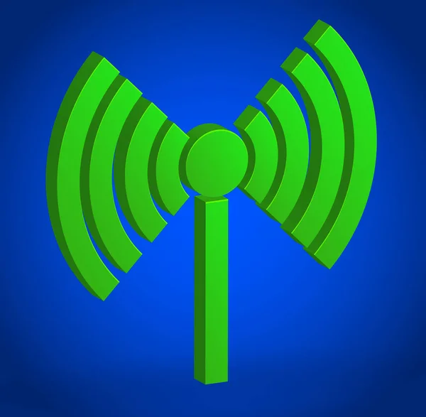 無線タワー 無線伝送 ワイヤレス接続 アンテナ 送信機のアイコン ベクトル要素 — ストック写真