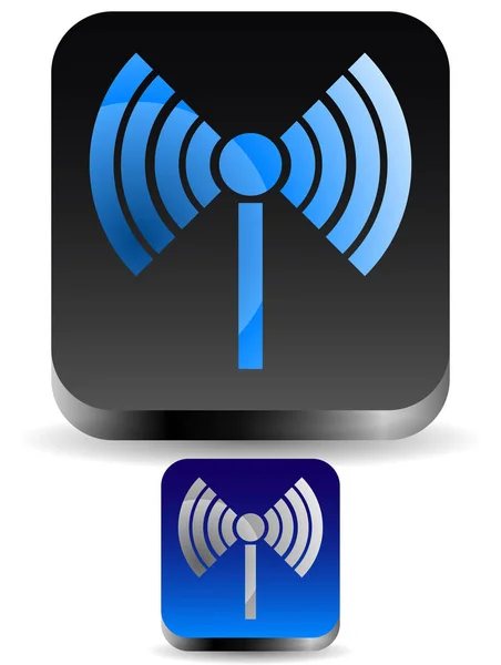 無線タワー 無線伝送 ワイヤレス接続 アンテナ 送信機のアイコン ベクトル要素 — ストック写真