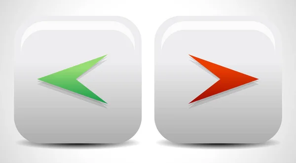 Links en rechts pijl iconen, knoppen. Vector. — Stockfoto