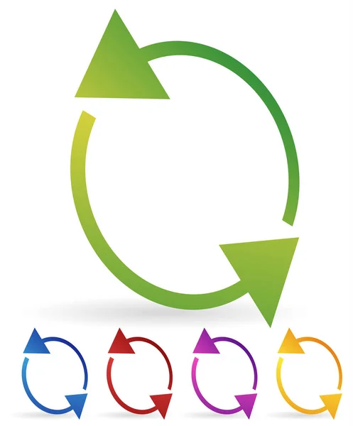 Element săgeată pentru circulație, buclă, concepte de repornire, vector . — Fotografie, imagine de stoc