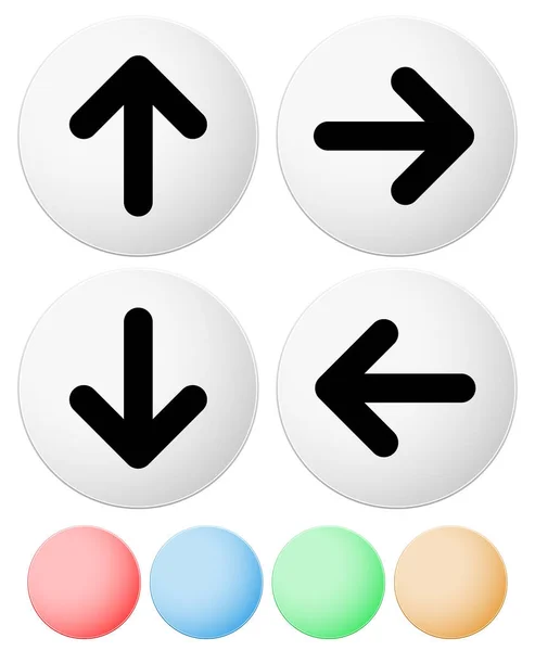 Εικονίδιο βέλους, κουμπιά. Βέλη πάνω, κάτω, αριστερά, δεξιά. — Φωτογραφία Αρχείου