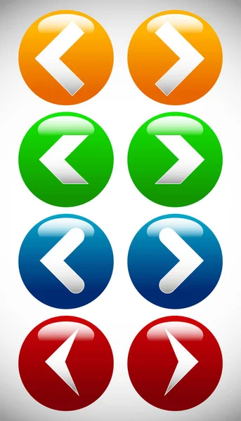Set di icone colorate con frecce, punte di freccia. vettore modificabile . — Foto Stock