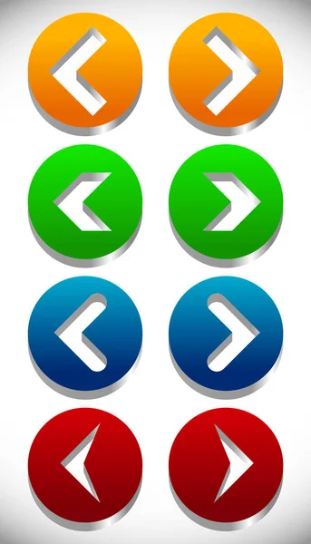 Sada barevných ikon se šipkami, šipky. upravitelné vektorové. — Stock fotografie