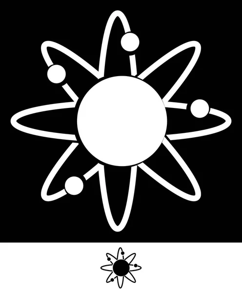 Atom, nucleus icon. Atom with orbiting electrons. — Stock Photo, Image