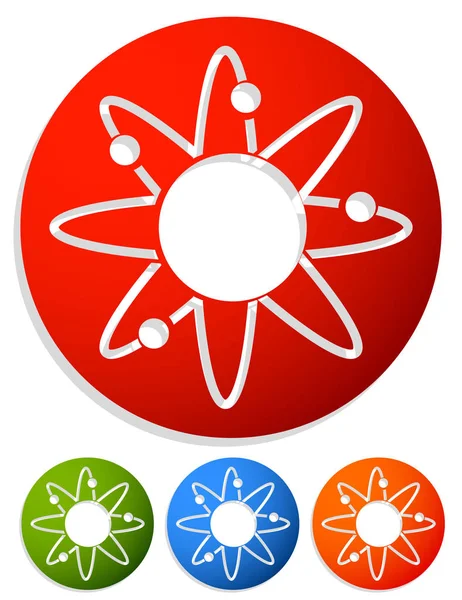 Atomový, nukleus ikona. Atom s orbitem elektronů. — Stock fotografie
