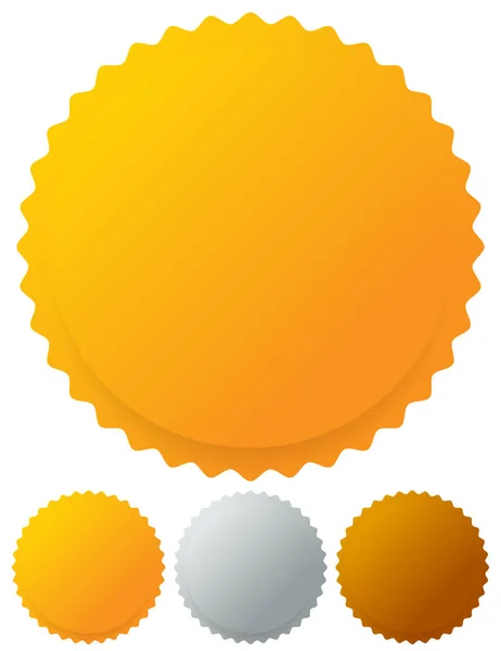 Gold silver bronze medals, badges. Vector graphics. — Stock Photo, Image