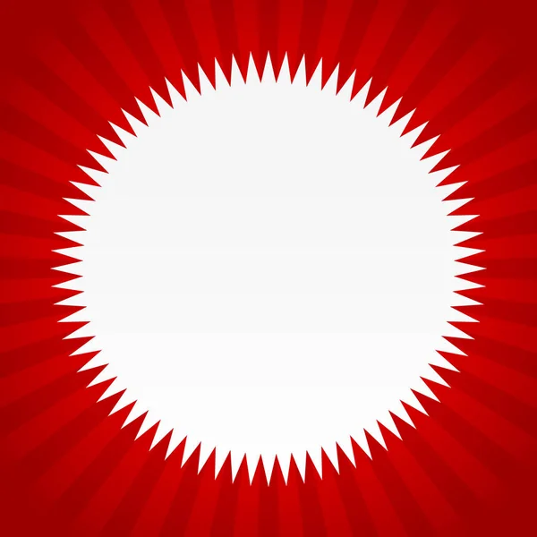 Empty spikey shape on red background — Stock Photo, Image