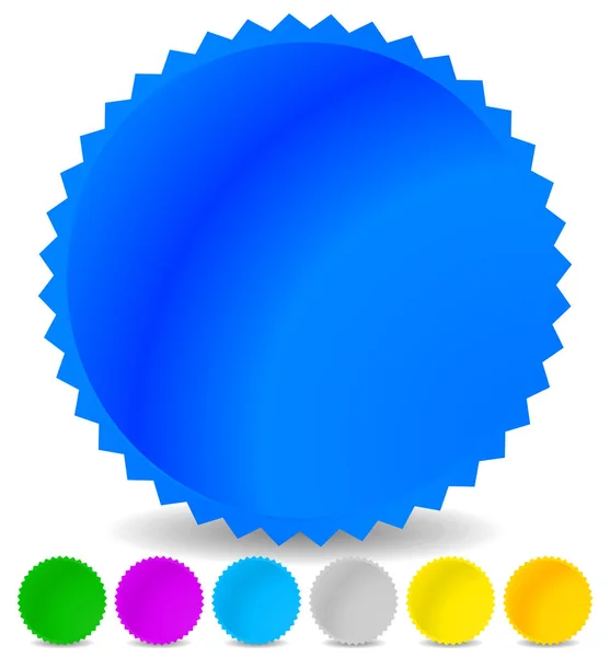 Insignias coloridas con espacio en blanco, vector . —  Fotos de Stock