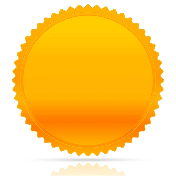 Illustration of gold starburst shape. Award, honor, badge, medal — Stock Photo, Image