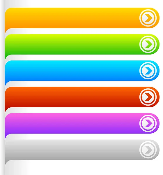 Modelos de botão / banner coloridos. Barras horizontais com spa em branco — Fotografia de Stock