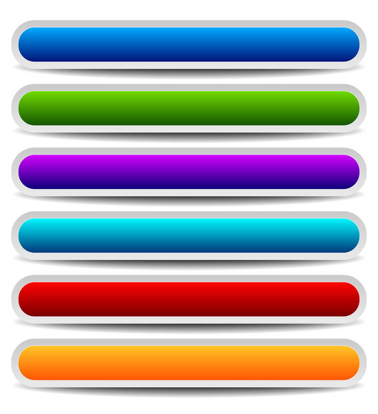 Набор ярких, красочных продолговатых элементов дизайна. Векторная графика
.