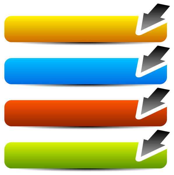 Horizontal buttons with arrows