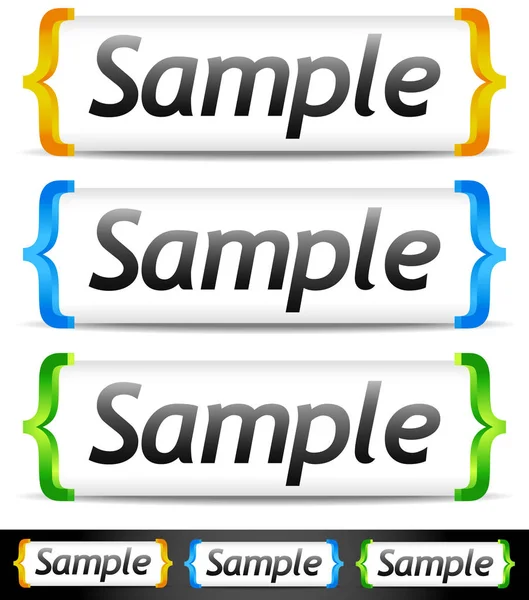 Set Sample Icons White — Stock Photo, Image