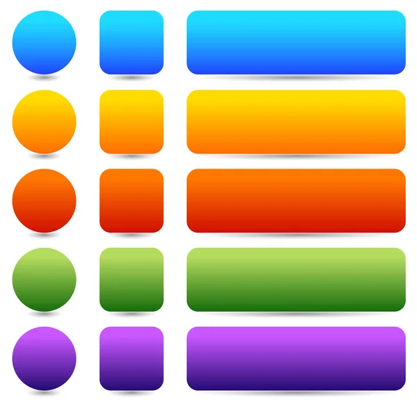 Botón redondeado de color, fondos de banner. Gráficos vectoriales . — Foto de Stock