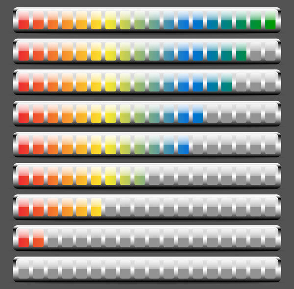 Горизонтальные полосы в качестве измерительных, индикационных элементов. Бенчмарк
, 