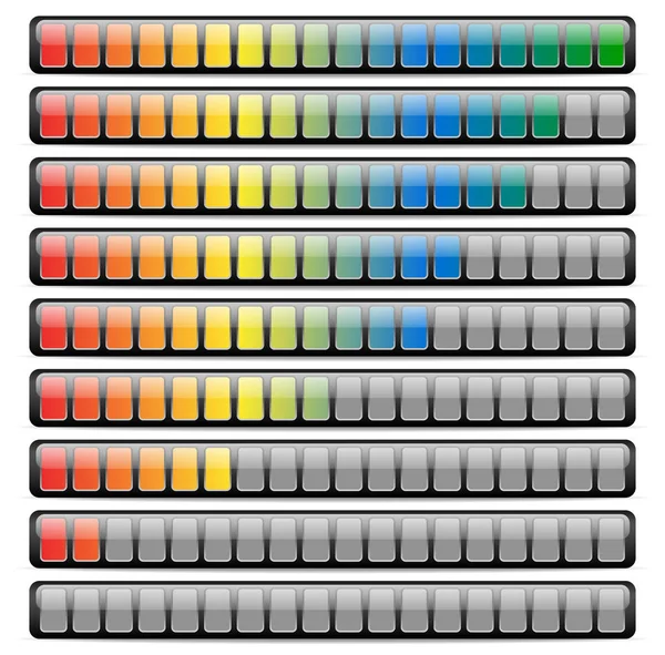 Colored Horizontal Progress Bars — Stock Photo, Image