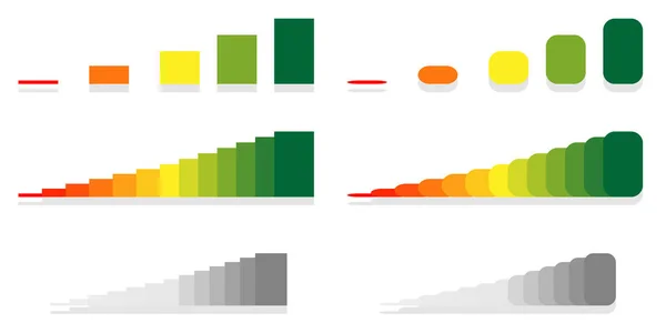 Level, progress indicators, battery level indicators. Editable v — Stock Photo, Image