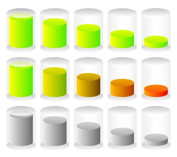 Zylindrische Grafiken für Ebenen, Füllungskonzepte. Fortschritte — Stockfoto