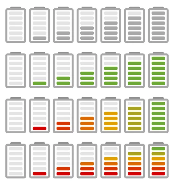 Raccolta indicatore livello batteria . — Foto Stock