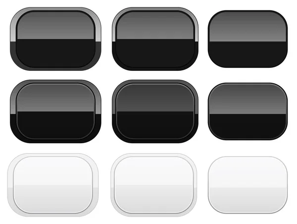 Glossy black and white shapes — Stock Photo, Image