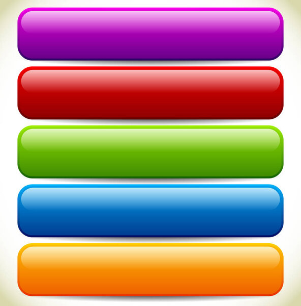Colorful Button / Banner Backgrounds with Glossy Effect and Empt
