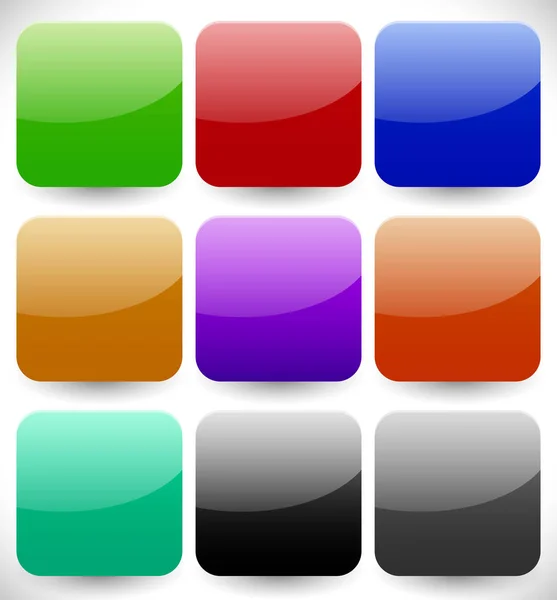 Set of blank button backgrounds in different colors. Vector desi — Stock Photo, Image