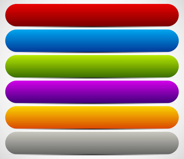 Set of Blank, Rounded Horizontal Button, Banner Backgrounds in V