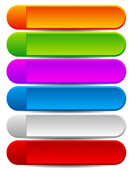 Kleurrijke afgeronde banner of knop achtergronden met lege ruimte f — Stockfoto