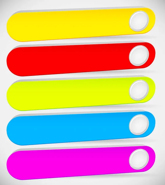 Renkli (uzun) düğme, daire ile afiş arka planlar. Boş SP — Stok fotoğraf