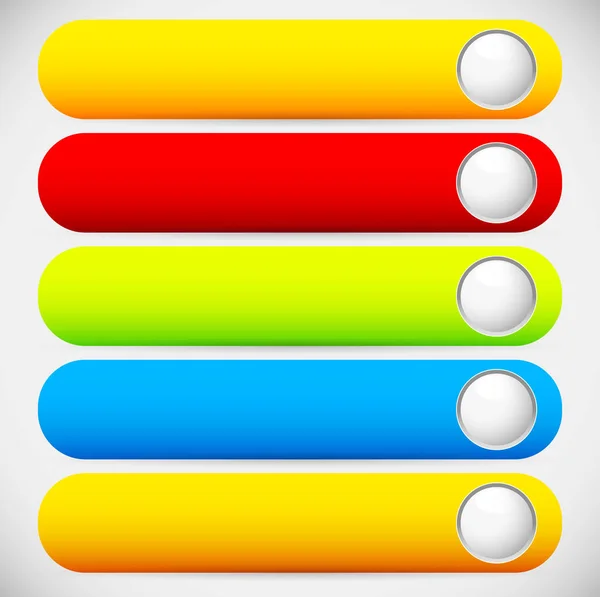 Färgglada (lång) knapp, banner bakgrunder med cirkel. Töm SP — Stockfoto