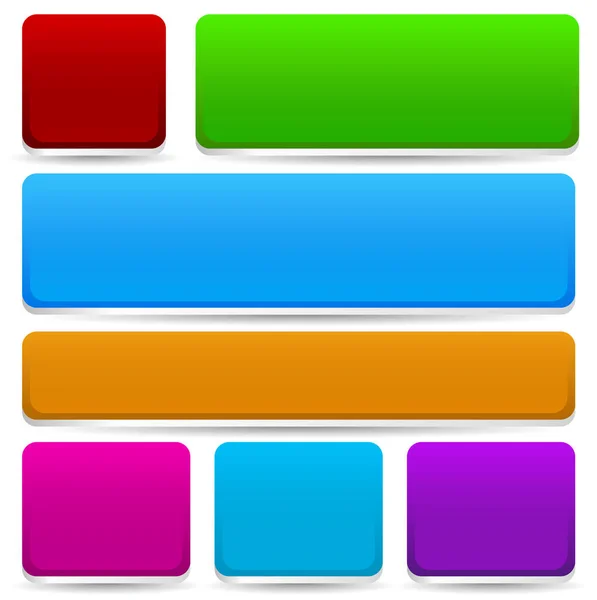 Colorful buttons, bars with 3d effect — Stock Photo, Image