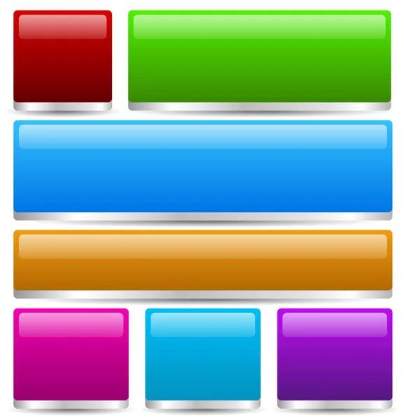 Colorful buttons, bars with 3d effect — Stock Photo, Image