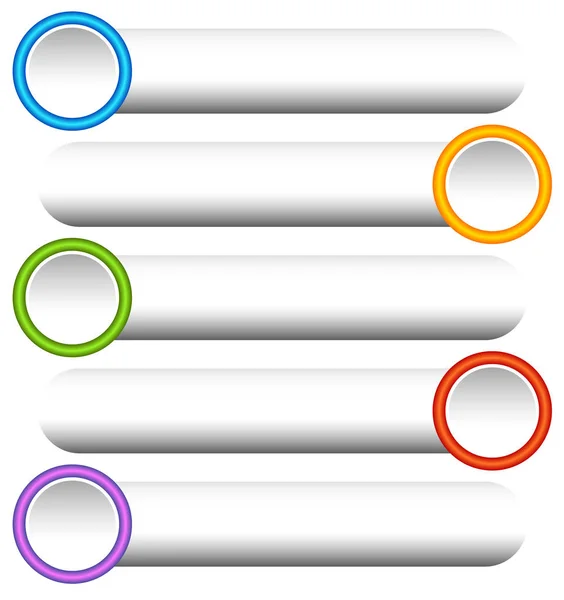 Botón redondeado de color, fondos de banner. Gráficos vectoriales . — Foto de Stock