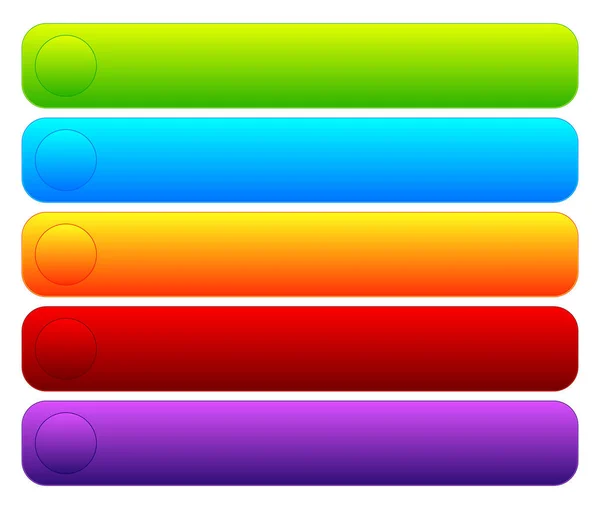 Modelos de botões coloridos com espaço em branco, cantos arredondados . — Fotografia de Stock