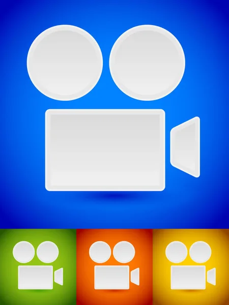 Video camera symbol / icon or colorful backgrounds. — Stock Photo, Image