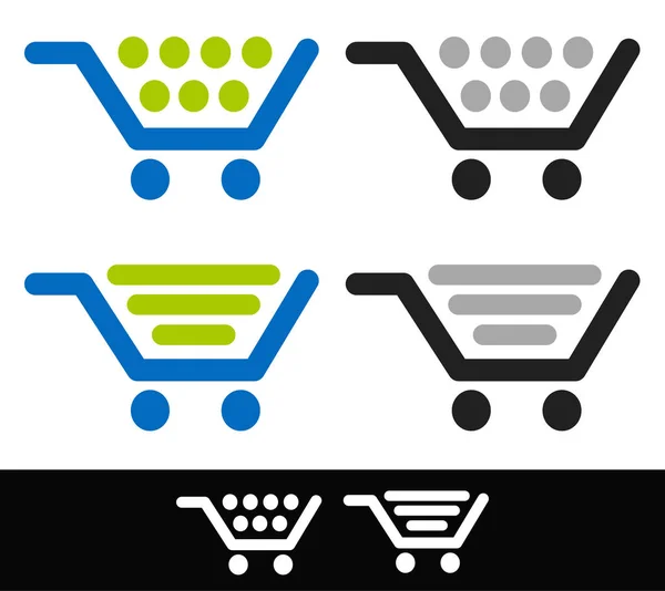 Iconos de carrito de compras. Gráfico vectorial editable . —  Fotos de Stock
