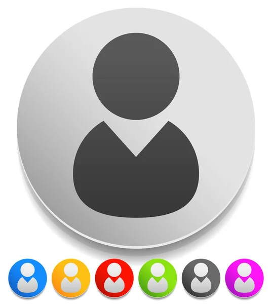 Karakter, gebruikers icoon met diverse kleuren inbegrepen — Stockfoto