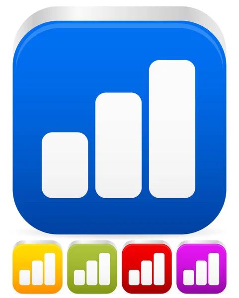 Growing bar-chart, bar-graph icon / graphics — Stock Photo, Image