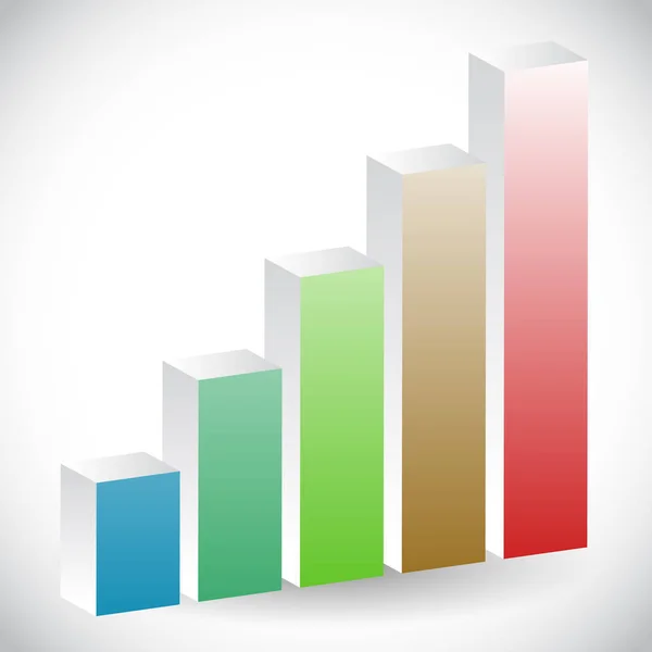 Gráfico de barras crescente, ícone de gráfico de barras / gráficos — Fotografia de Stock